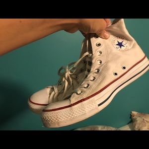 White Converse Hightops